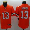 Men's Denver Broncos Trevor Siemian #13 Orange Jersey