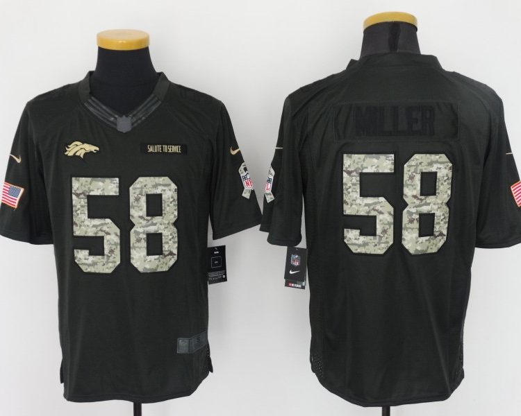 Men's Denver Broncos Von Miller #58 Black Authentic Jersey