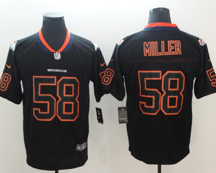Men's Denver Broncos Von Miller #58 Black Jersey