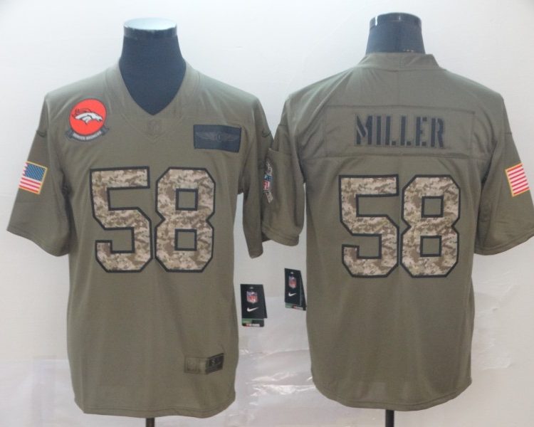 Men's Denver Broncos Von Miller #58 Brown Alternate Jersey