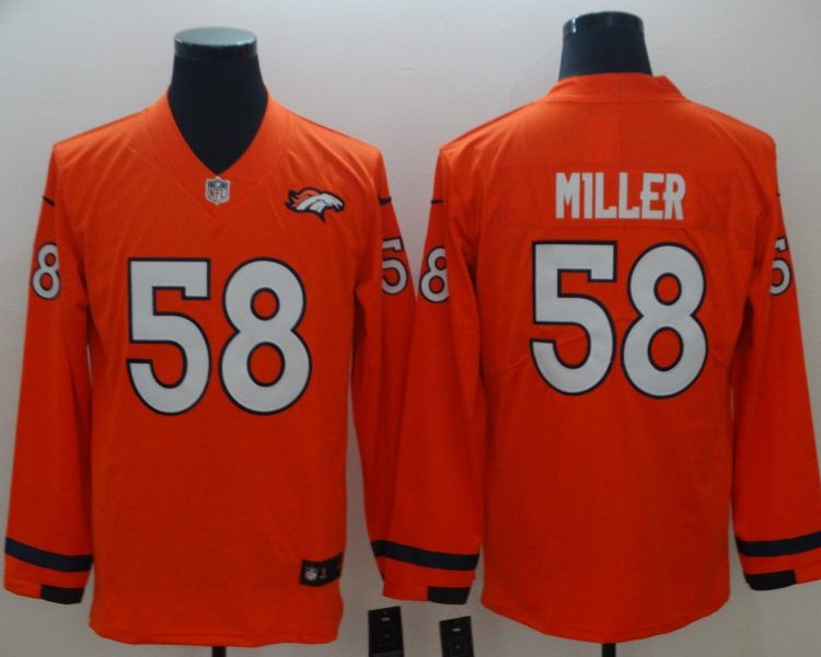 Men's Denver Broncos Von Miller #58 Orange Alternate Jersey
