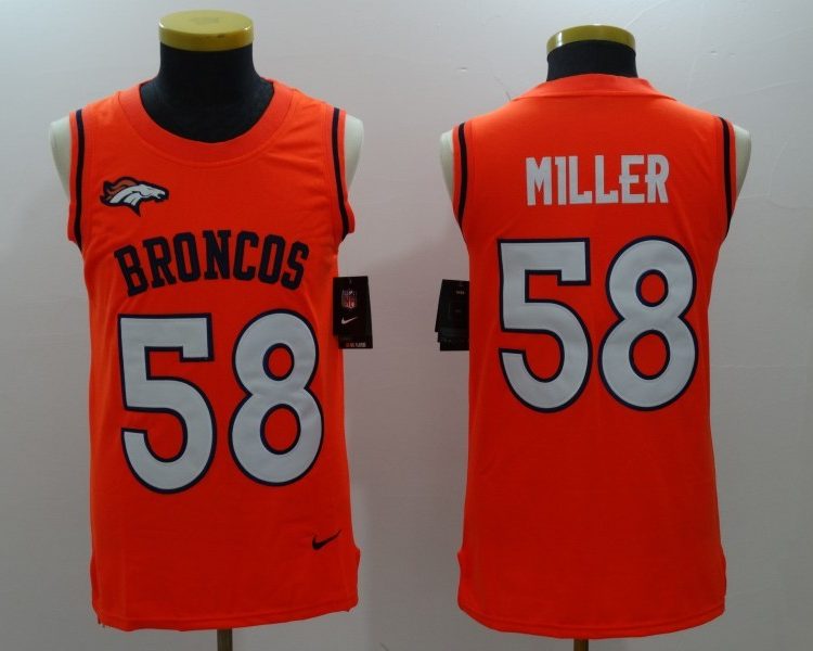 Men's Denver Broncos Von Miller #58 Orange Jersey