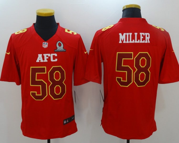Men's Denver Broncos Von Miller #58 Red Jersey
