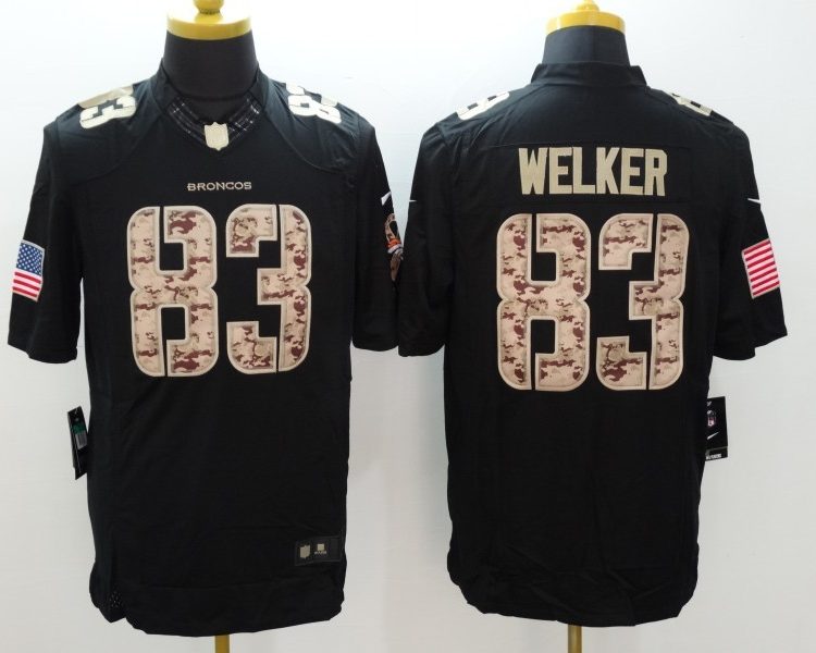 Men's Denver Broncos Wes Welker #83 Black Jersey