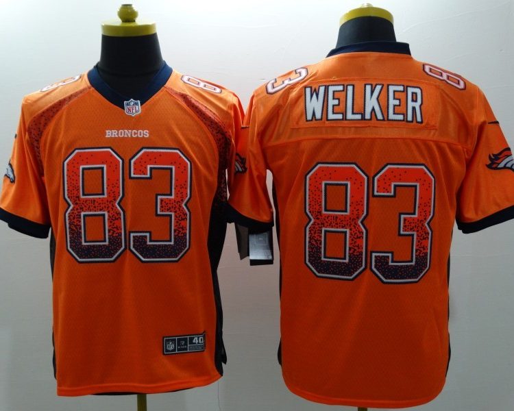 Men's Denver Broncos Wes Welker #83 Orange Jersey