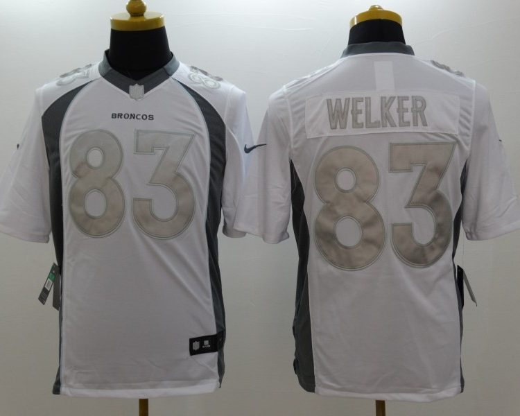 Men's Denver Broncos Wes Welker #83 White Jersey