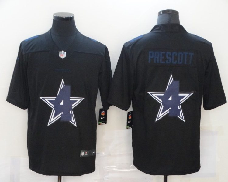 Men's Dallas Cowboys #4 Dak Prescott Black Alternate Jersey