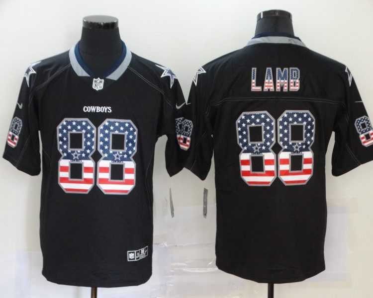 Men's Dallas Cowboys #88 CeeDee Lamb Black Authentic Jersey