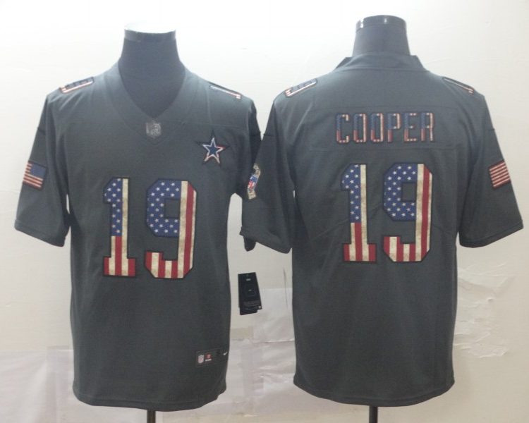 Men's Dallas Cowboys Amari Cooper #19 Black Authentic Jersey