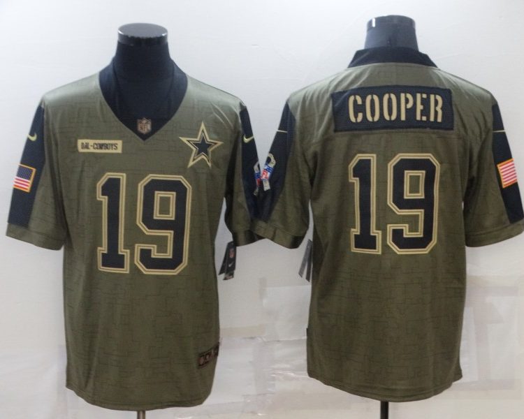 Men's Dallas Cowboys Amari Cooper #19 Brown Jersey