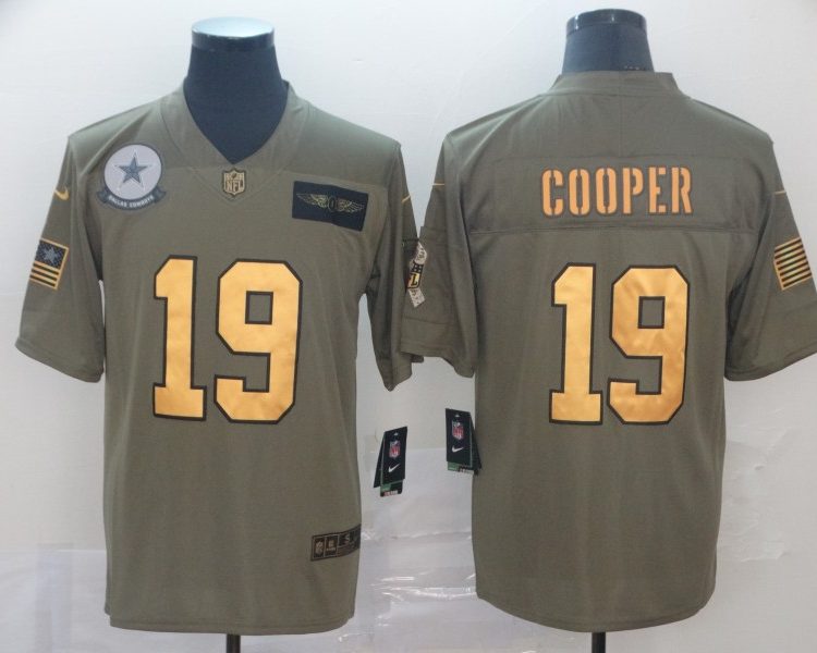 Men's Dallas Cowboys Amari Cooper #19 Brown Jersey