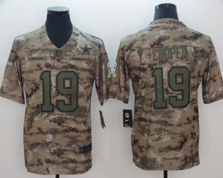 Men's Dallas Cowboys Amari Cooper #19 Camouflage Jersey
