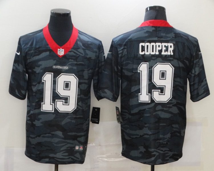 Men's Dallas Cowboys Amari Cooper #19 Gray Camouflage Jersey