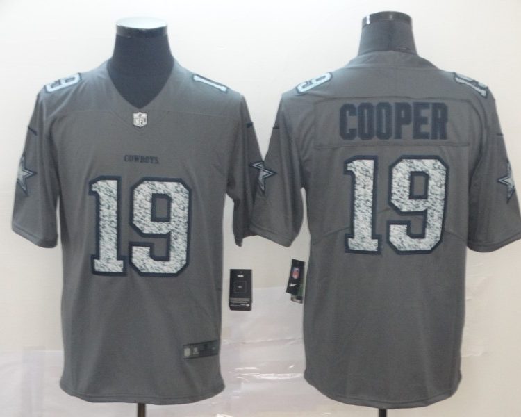 Men's Dallas Cowboys Amari Cooper #19 Gray Jersey
