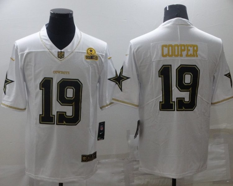 Men's Dallas Cowboys Amari Cooper #19 White Jersey