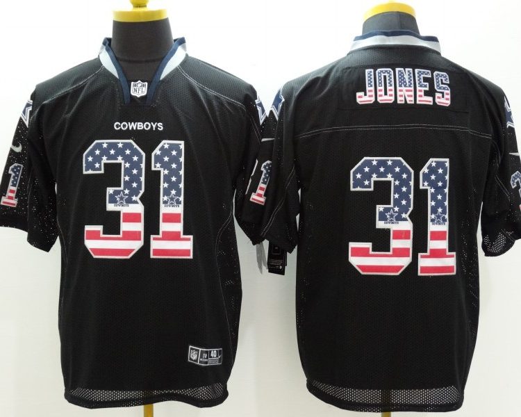 Men's Dallas Cowboys Byron Jones #31 Black Jersey