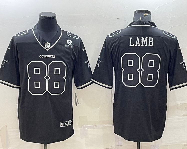 Men's Dallas Cowboys CeeDee Lamb #88 Black Alternate Team Jersey