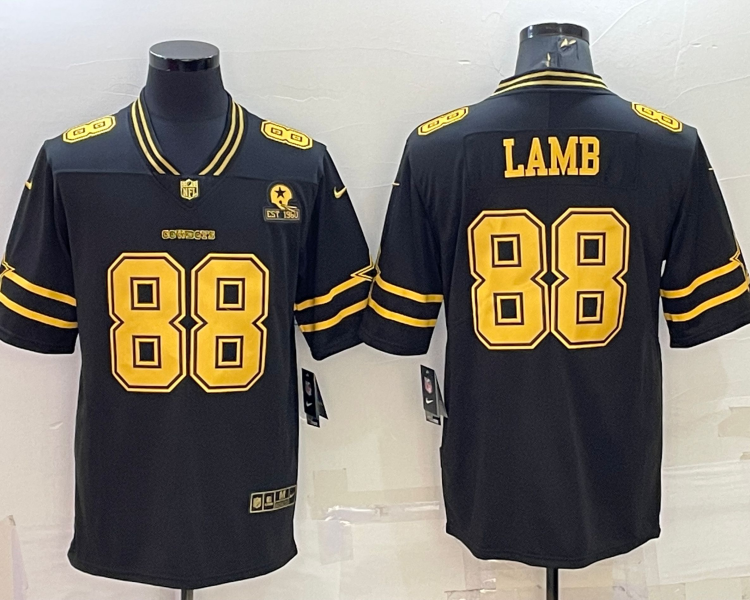 Men's Dallas Cowboys CeeDee Lamb #88 Black Team Jersey