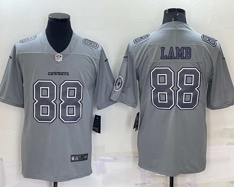 Men's Dallas Cowboys CeeDee Lamb #88 Gray Atmosphere Jersey