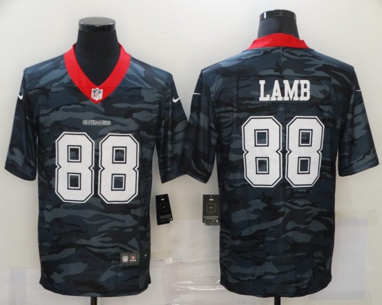 Men's Dallas Cowboys CeeDee Lamb #88 Gray Camouflage Jersey