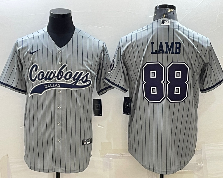 Men's Dallas Cowboys CeeDee Lamb #88 Gray Jersey Joint Edition