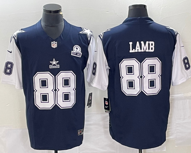 Men's Dallas Cowboys CeeDee Lamb #88 Navy Jersey