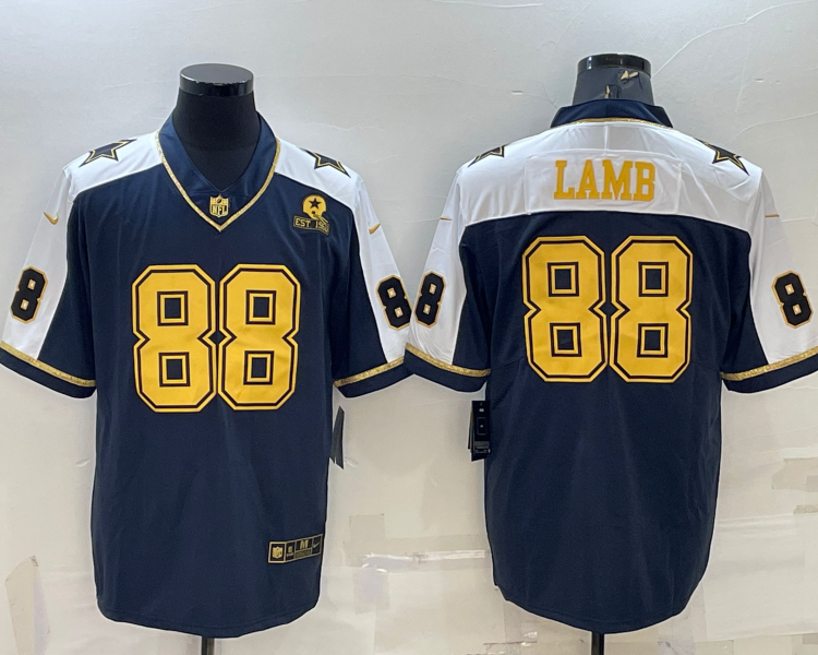 Men's Dallas Cowboys CeeDee Lamb #88 Navy Team Jersey
