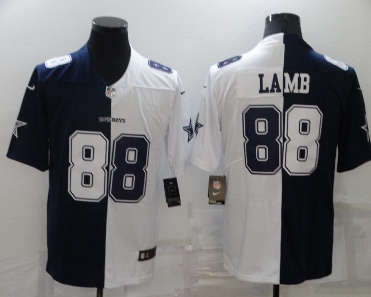 Men's Dallas Cowboys CeeDee Lamb #88 Navy/White Jersey