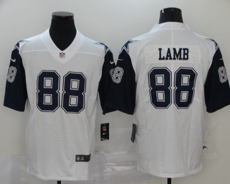 Men's Dallas Cowboys CeeDee Lamb #88 White Jersey