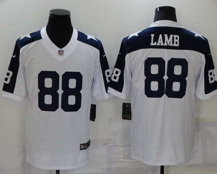 Men's Dallas Cowboys CeeDee Lamb #88 White Jersey