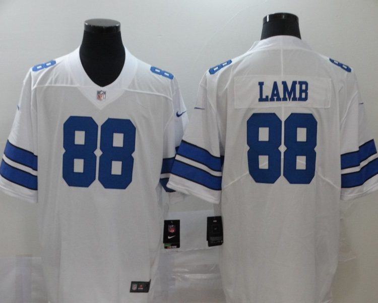 Men's Dallas Cowboys CeeDee Lamb #88 White Jersey