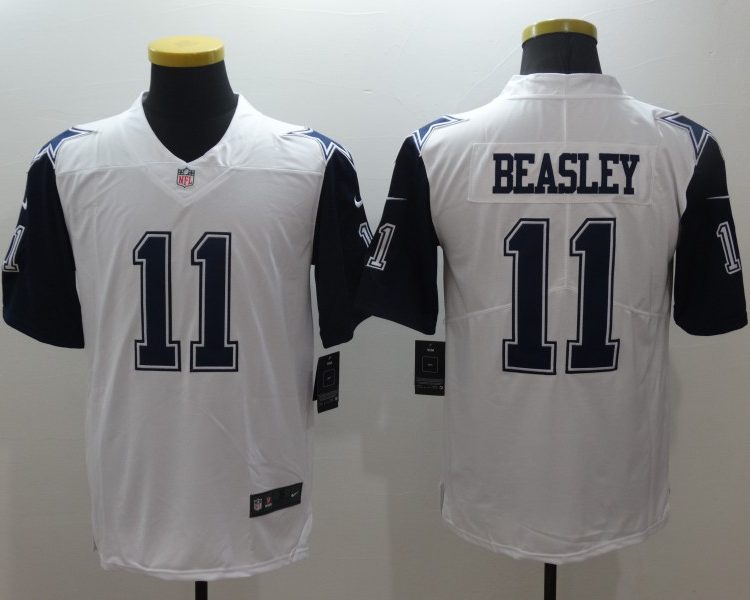 Men's Dallas Cowboys Cole Beasley #11 White Jersey