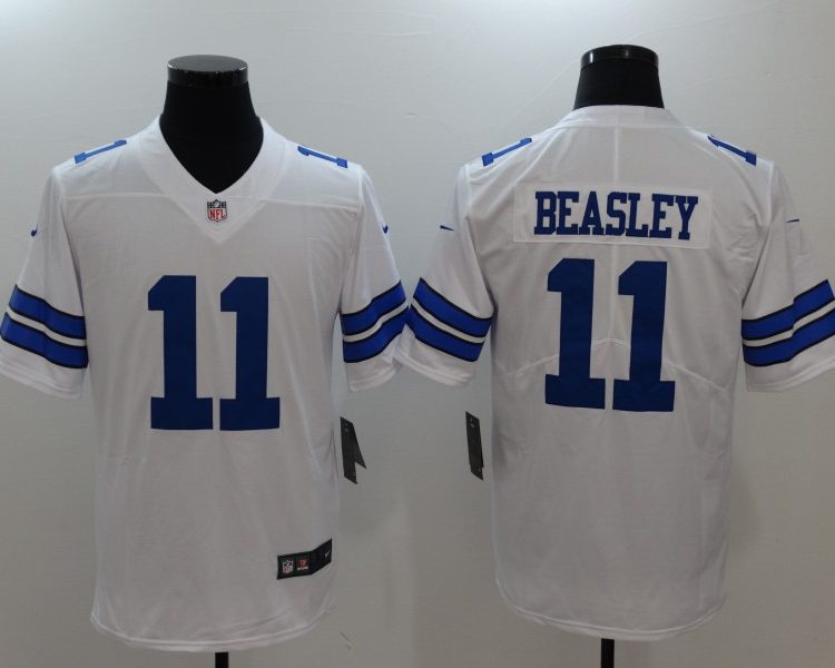 Men's Dallas Cowboys Cole Beasley #11 White Jersey
