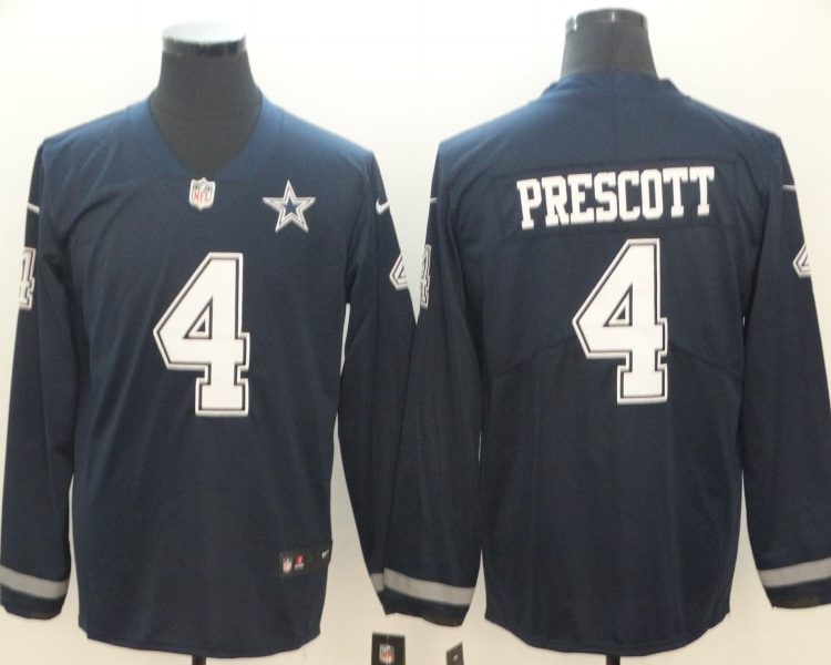 Men's Dallas Cowboys Dak Prescott #4 Navy Alternate Jersey