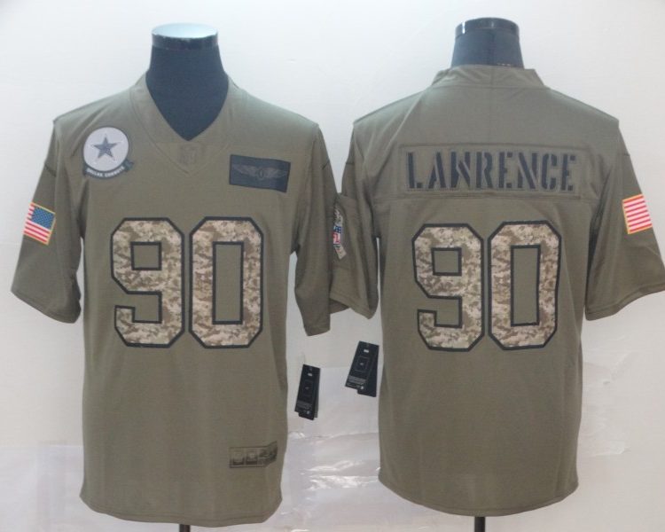 Men's Dallas Cowboys DeMarcus Lawrence #90 Brown Jersey