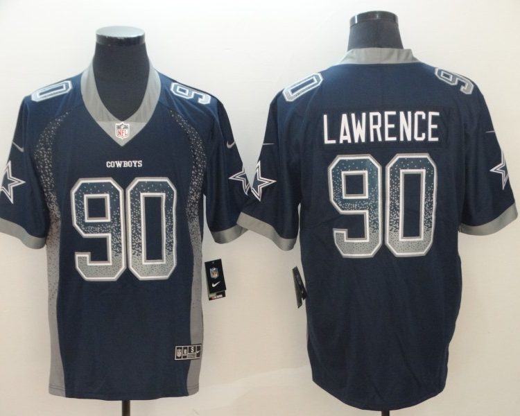 Men's Dallas Cowboys DeMarcus Lawrence #90 Navy Jersey