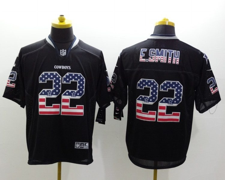 Men's Dallas Cowboys Emmitt Smith #22 Black Jersey