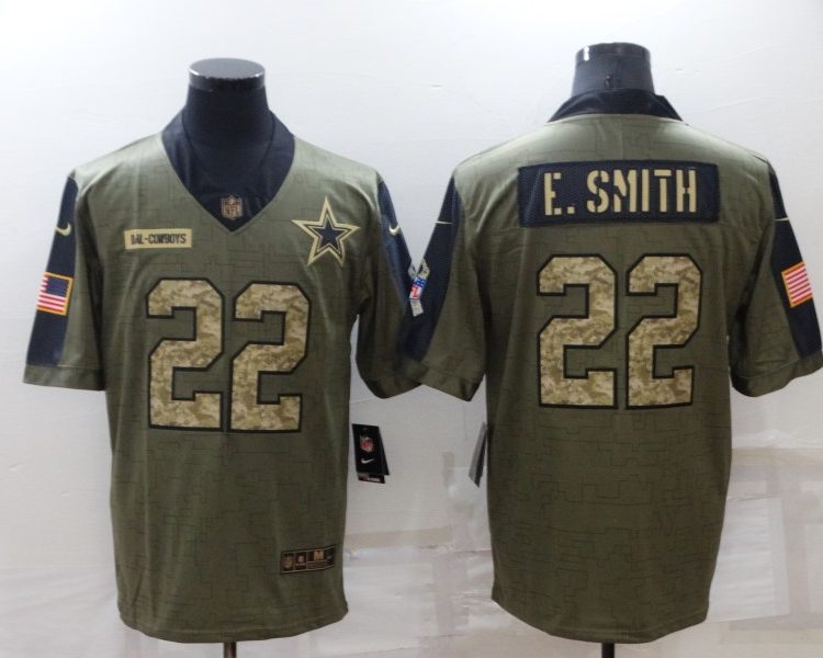 Men's Dallas Cowboys Emmitt Smith #22 Brown Jersey