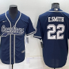 Men's Dallas Cowboys Emmitt Smith #22 Navy Jersey Joint Edition
