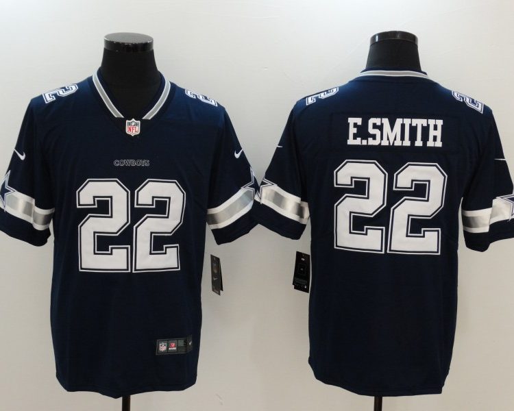 Men's Dallas Cowboys Emmitt Smith #22 Navy Jersey