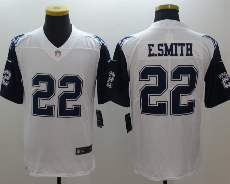Men's Dallas Cowboys Emmitt Smith #22 White Jersey