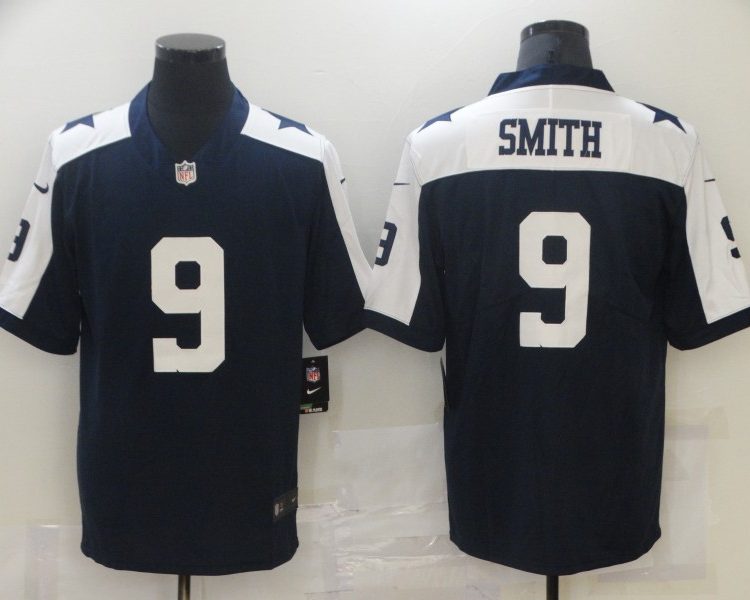 Men's Dallas Cowboys Emmitt Smith #9 Navy Jersey