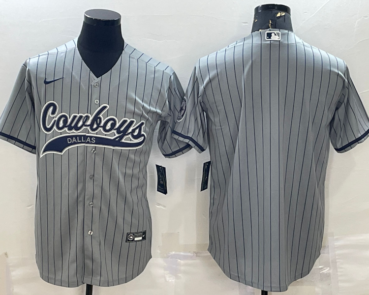 Men's Dallas Cowboys Gray Blank Jersey