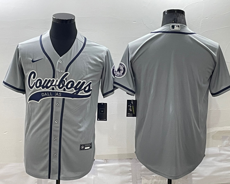 Men's Dallas Cowboys Gray Blank Jersey