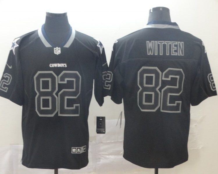 Men's Dallas Cowboys Jason Witten #82 Black Alternate Jersey