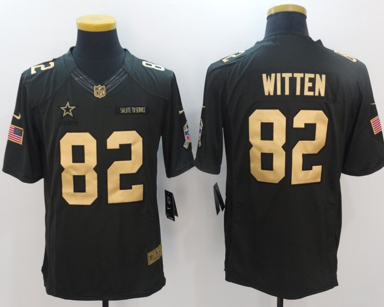 Men's Dallas Cowboys Jason Witten #82 Black Jersey
