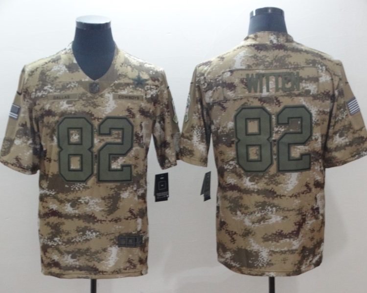 Men's Dallas Cowboys Jason Witten #82 Camouflage Jersey