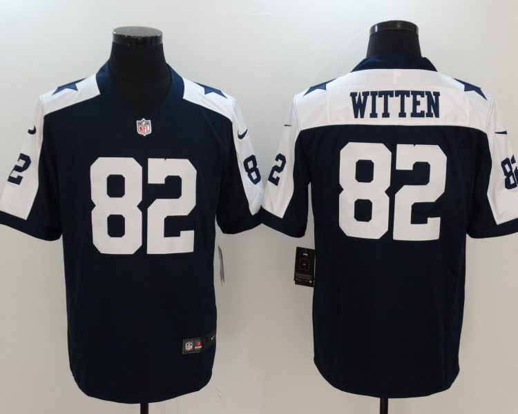 Men's Dallas Cowboys Jason Witten #82 Navy Alternate Jersey