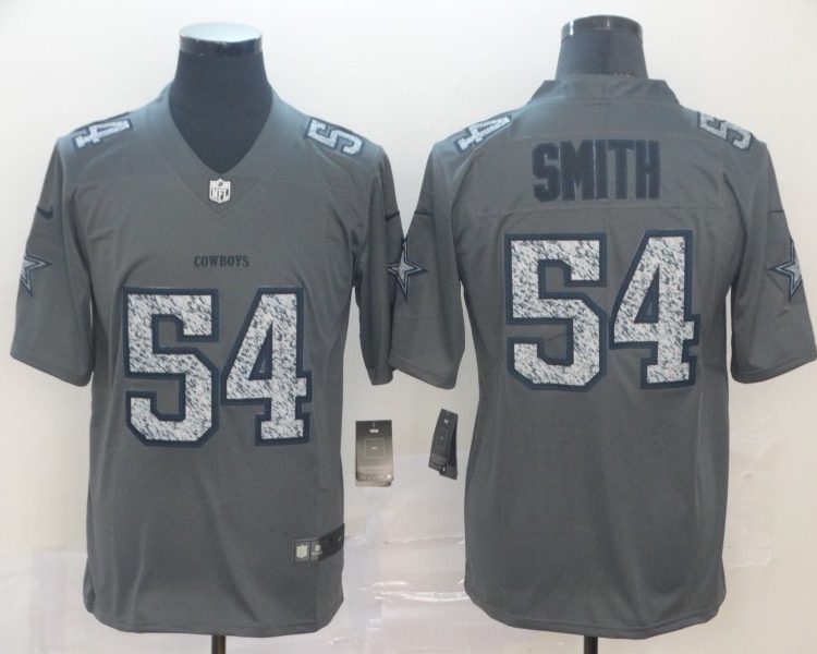 Men's Dallas Cowboys Jaylon Smith #54 Gray Jersey