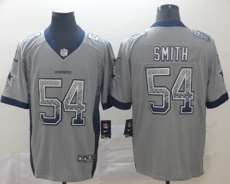Men's Dallas Cowboys Jaylon Smith #54 Gray Jersey